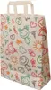Papiertragetaschen "Happy", 80 g/qm, 18 + 8 x 22 cm 10 Produktbild-Vorschau 1