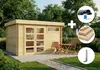 Alpholz Gartenhaus Set Leandro Naturbelassen 394x268cm mit Produktbild-Vorschau 2