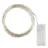A coiled string of LED lights with a battery pack. Produktbild-Vorschau