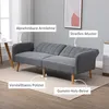 HOMCOM Schlafsofa Klappsofa 2-Sitzer Stoffsofa Bettsofa Produktbild-Vorschau 6