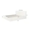 FEDVE Polsterbett MUMMO aus Velours 180x200 cm, Weiß Produktbild-Vorschau 8