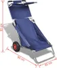 Carrello da spiaggia con ruote portatile pieghevole Blu Anteprima dell’immagine prodotto 11