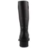Das Bild zeigt einen schwarzen Stiefel der elegant und modern gestaltet ist. Der Stiefel wird von der linken Seite betrachtet und hebt seine schlanke Silhouette hervor. Produktbild-Vorschau