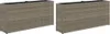 vidaXL Fioriera con 2 vasi 2 pz. Grigio 90x20x40 cm Poly Anteprima dell’immagine prodotto 1