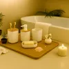 Relaxdays Badezimmer Set, 6-teilig, Badaccessoires Produktbild-Vorschau 2