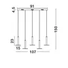 Nova Luce PALENCIA LED Pendelleuchte Messing 50W Warmweiss Produktbild-Vorschau 4