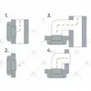 Diagrams showing different airflow configurations for a ventilation fan. Podgląd zdjęcia produktu