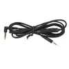 A black headphone cable with a right-angle 3.5mm connector on one end and a straight 3.5mm connector on the other, featuring an inline microphone and volume control. Náhled obrázku produktu