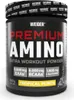 A black tub of Weider Premium Amino Tropical Punch intra-workout powder is shown against a white background. Anteprima dell’immagine prodotto