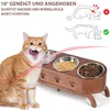 Katzen Futternapf erhöht, 3 Edelstahl Näpfe, Neigbar & Produktbild-Vorschau 3