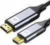 Close-up view of the connectors of a USB-C to HDMI adapter cable. Produktbild-Vorschau