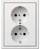 Prise double SCHUKO Gira avec cadre de recouvrement Gira Voir les images du produit 1