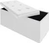 CASARIA® Banc de rangement blanc 80 x 40 x 40 cm Siège Voir les images du produit 6