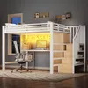 Letto a castello in metallo Flieks 140x200 cm con armadio, Anteprima dell’immagine prodotto 2