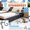 Outdoor lounging scene with a table and a cat. Produktbild-Vorschau
