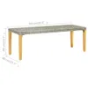 vidaXL Panchina da giardino 80 cm in poly rattan grigio Anteprima dell’immagine prodotto 4