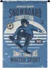 MuchoWow® Wandteppich Wandbehang Snowboard - Mann - Retro - Produktbild-Vorschau 1