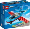 A LEGO City Stunt Plane set box, showing the assembled toy plane in flight with a pilot minifigure. Podgląd zdjęcia produktu