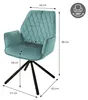ML-Design 2x Esszimmerstuhl mit Arm-& Rückenlehne, Salbei, Produktbild-Vorschau 7