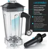 A blender jug and its accessories are shown with descriptive text and icons. Produktbild-Vorschau