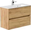 Badmöbel Taifun Slimline 80cm 2 grifflose SoftClose Auszüge Produktbild-Vorschau 3