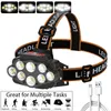 8 LEDs Superhelle Stirnlampe Outdoor Camping Wandern Produktbild-Vorschau 2