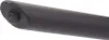 A close-up view of the end of a dark gray, possibly velvet-covered, chair armrest with a small circular protrusion. Voir les images du produit