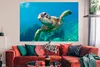 MuchoWow® Poster Eine Schildkröte schwimmt durch das Produktbild-Vorschau 2