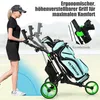 Skládací tříkolový golfový vozík s nastavitelnou rukojetí Náhled obrázku produktu 2