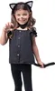 A young girl dressed as a cat, posing for a product image. Produktbild-Vorschau