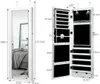 COSTWAY Armoire à bijoux LED avec miroir intégral Étagère à Voir les images du produit 5