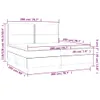 vidaXL Boxspringbett mit Matratze & LED Dunkelgrau 200x200 Produktbild-Vorschau 9