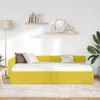vidaXL Cadre de lit d'angle avec tête de lit jaune 90 cm x Voir les images du produit 3