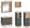 Badmöbel-Set Vicco Senyo Anthrazit 5 Teile, mit Regalen, Produktbild-Vorschau 3
