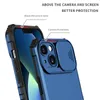 A close-up view of a blue phone case, highlighting its protective features. Produktbild-Vorschau