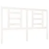 The Living Store Kopfteil Weiß 126x4x100 cm Massivholz Produktbild-Vorschau 2