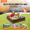 VEVOR pískoviště s krytem, čtvercové pískoviště, pískoviště Náhled obrázku produktu 2