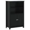 Badschrank BERG Schwarz 69,5x34x110 cm Massivholz Kiefer Produktbild-Vorschau 1
