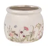 A ceramic pot with a floral design. Náhľad obrázku produktu