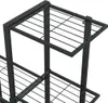 vidaXL Stojan na květiny 94,5x25x88 cm Černý kov Náhled obrázku produktu 6