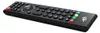 A black remote control is shown against a white background. Produktbild-Vorschau