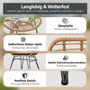 Polyrattan Balkonmöbel Set 3-teilig, Gartenmöbel, Glastisch Produktbild-Vorschau 3