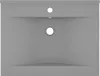 vidaXL Luxus-Waschbecken mit Hahnloch Matt-Hellgrau 60x46 Produktbild-Vorschau 3