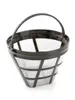 A close-up studio shot of a black and clear coffee filter basket on a white background. Podgląd zdjęcia produktu