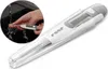 A digital thermometer with its case, shown with an inset of the thermometer being cleaned under running water. Produktbild-Vorschau
