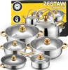 Set de casseroles, set de poêles 12 pièces avec marmite en Voir les images du produit 14