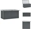 vidaXL Zahradní box šedý 129 x 67 x 65 cm - Zahradní boxy Náhled obrázku produktu 1