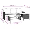 Gartensofa in L-Form mit Tisch und Kissen Braun Poly Rattan Produktbild-Vorschau 9