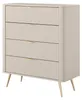 Highboard Kommode Lante 88 cm – 4 Schubladen – Beige / Produktbild-Vorschau 4