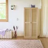 sweeek - Kleiderschrank mit Rattan-Geflecht und Holzdekor, Produktbild-Vorschau 5